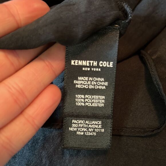 NWT! Kenneth Cole black faux wrap blouse - Picture 7 of 10